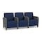 Lesro Siena Lounge Reception 3 Seat Tandem Seating, Black, MD Ink Back, MD Ink Seat, RS Echo Arm Panels SN3103 - alternate 1